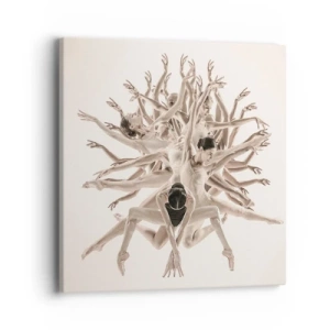 Bild auf Leinwand - Leinwandbild - Aufblühen im Tanz - 40x40 cm