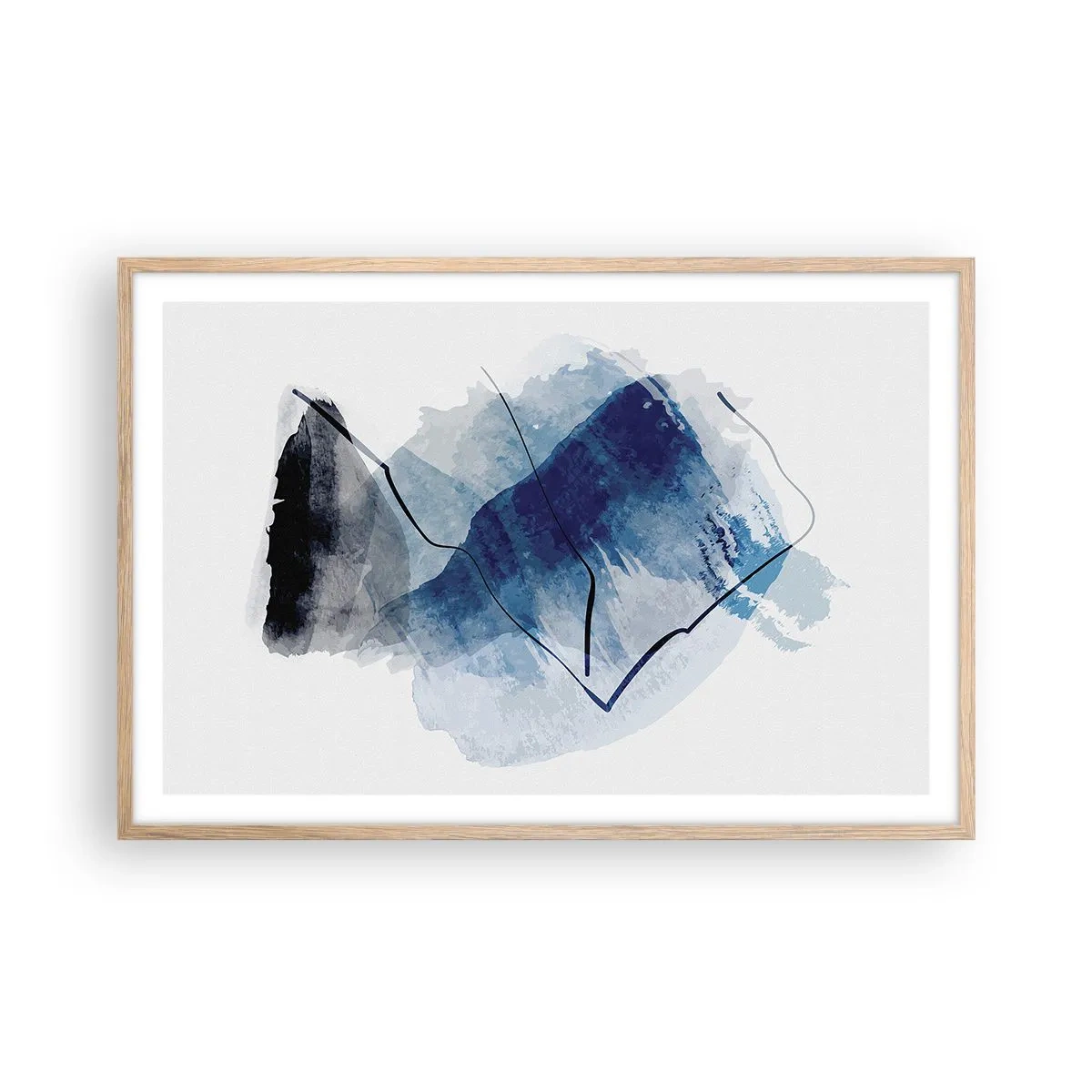 Poster in einem Rahmen aus heller Eiche - Eisberg - 91x61 cm