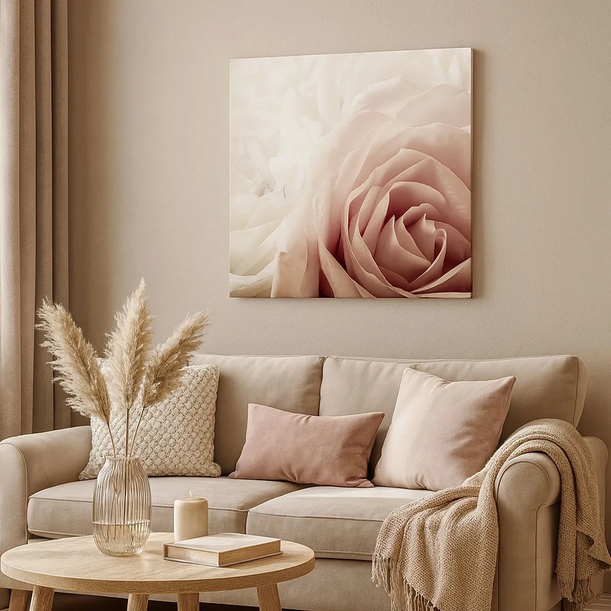 Bild auf Leinwand - Leinwandbild - Im Herzen der Rose - 30x30 cm