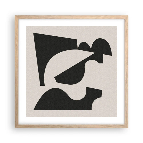 Poster in einem Rahmen aus heller Eiche - Zum Selbstbauen - 50x50 cm