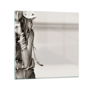 Glasbild - Bild auf glas - Wieso ein Mädchen - 60x60 cm