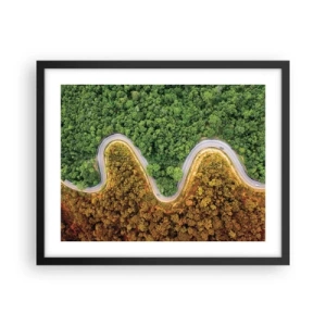 Poster in einem schwarzem Rahmen - Grenzen und Durchbrüche - 50x40 cm