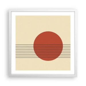 Poster in einem weißen Rahmen - Immer wieder und weiter - 50x50 cm