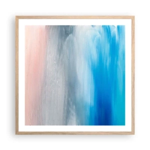 Poster in einem Rahmen aus heller Eiche - Elemente: Luft - 60x60 cm