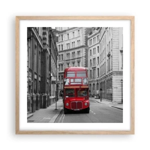 Poster in einem Rahmen aus heller Eiche - Der Alltag muss nicht grau sein - 50x50 cm