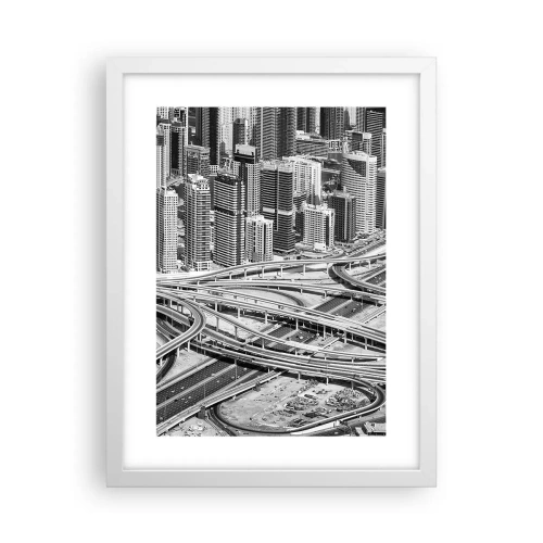 Poster in einem weißen Rahmen - Dubai - die unmögliche Stadt - 30x40 cm