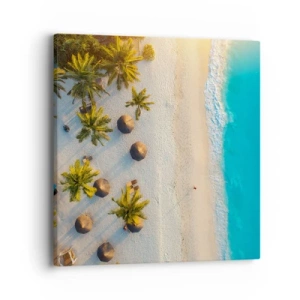 Bild auf Leinwand - Leinwandbild - Willkommen im Paradies - 40x40 cm