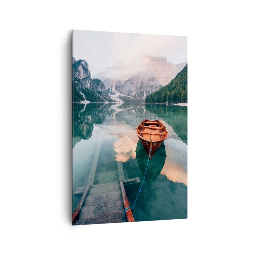 Bild auf Leinwand - Leinwandbild - Friedlicher Schlaf der Berge - 80x120 cm