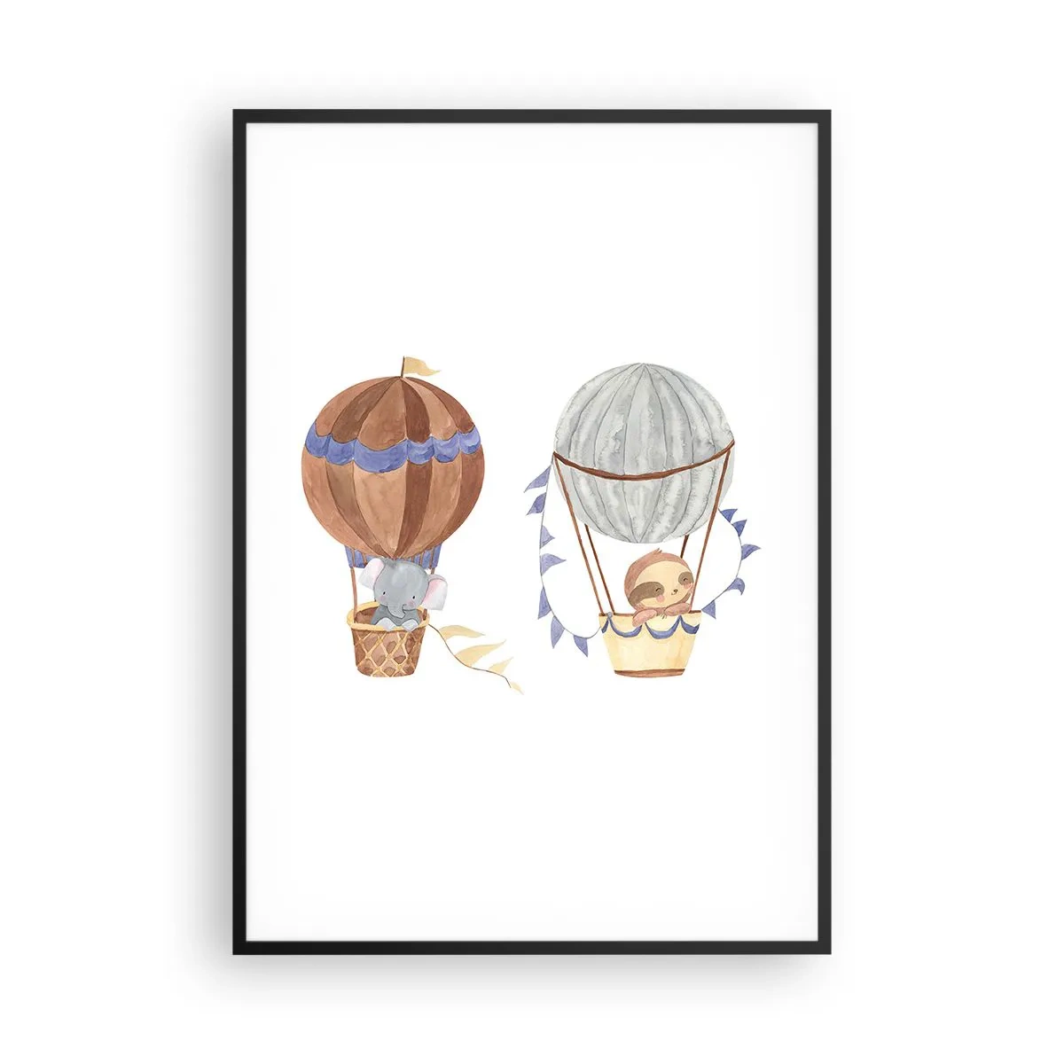 Poster in einem schwarzem Rahmen - Freunde auf Reise - 70x100 cm