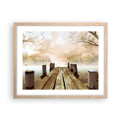 Poster in einem Rahmen aus heller Eiche - Die milde Traurigkeit des Herbstes - 50x40 cm