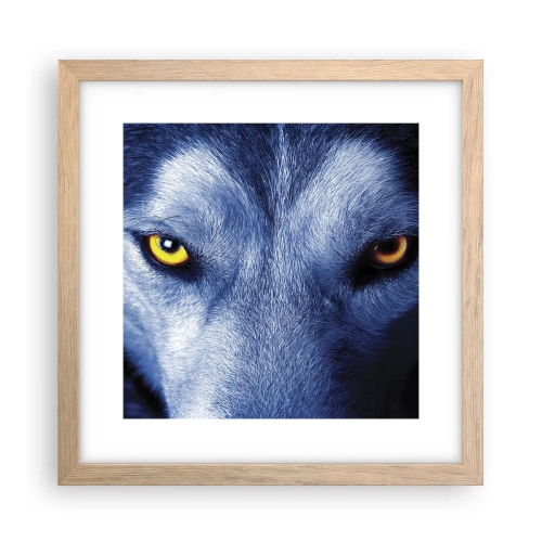 Poster in einem Rahmen aus heller Eiche - Faszinierender Blick - 30x30 cm