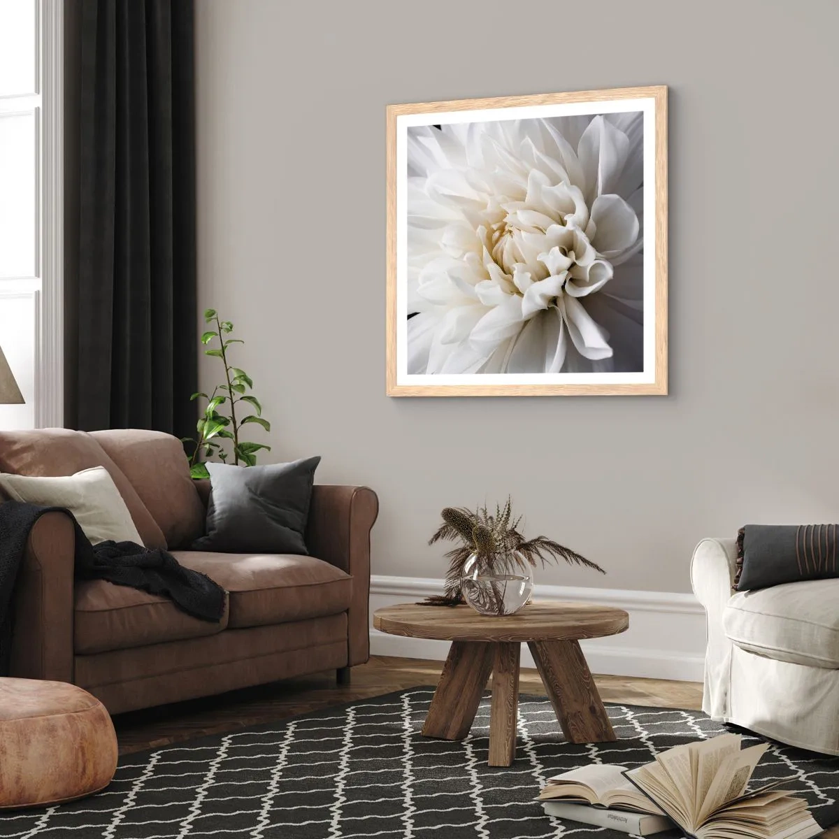 Poster in einem Rahmen aus heller Eiche - Der Morgen der Braut - 50x50 cm