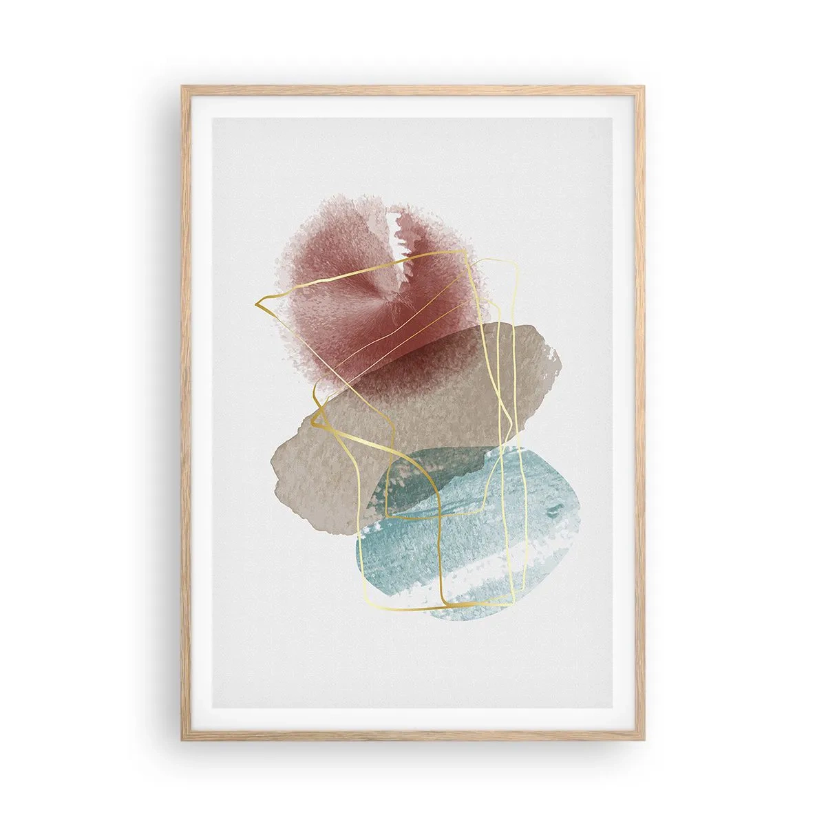 Poster in einem Rahmen aus heller Eiche - Korallen des Weltraums - 70x100 cm