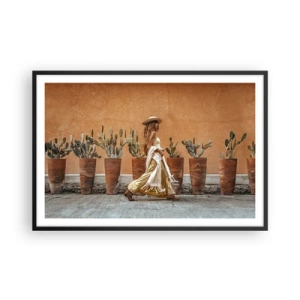 Poster in einem schwarzem Rahmen - Hippie-Stil - 91x61 cm