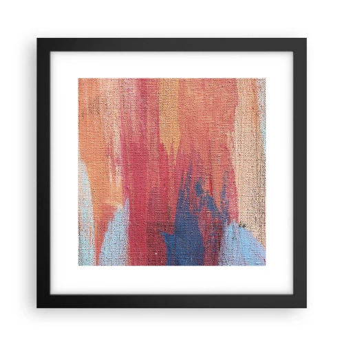 Poster in einem schwarzem Rahmen - Renne den Regenbogen hinunter - 30x30 cm