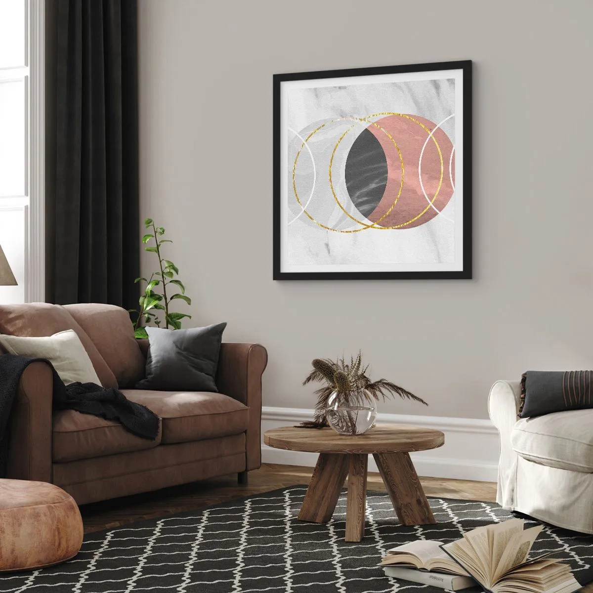 Poster in einem schwarzem Rahmen - Musik der Sphären - 40x40 cm