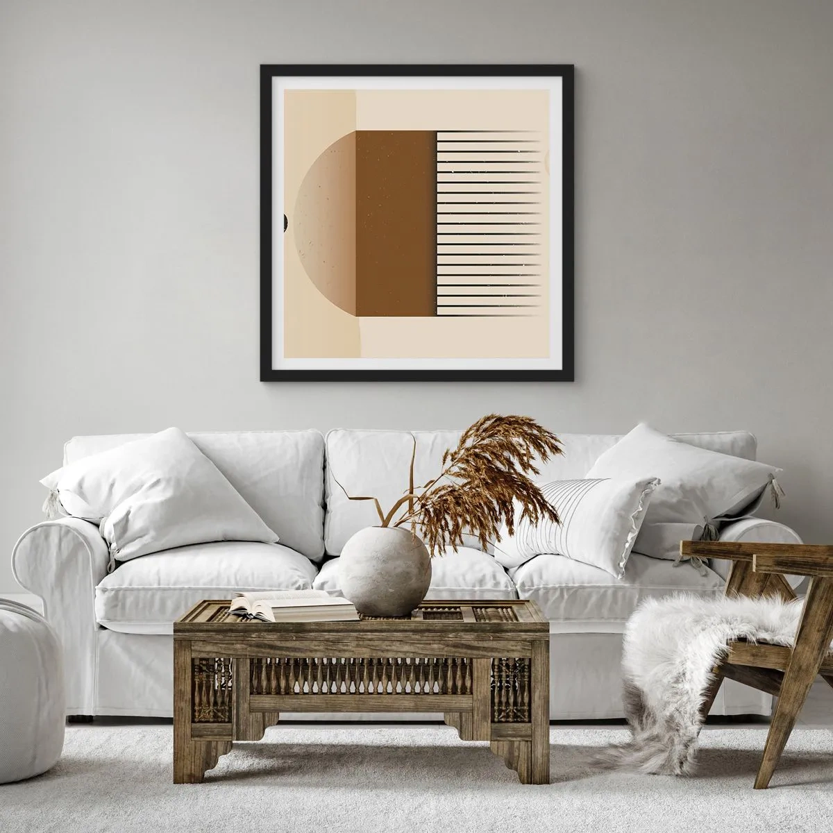 Poster in einem schwarzem Rahmen - Verschiedene Staaten - 40x40 cm