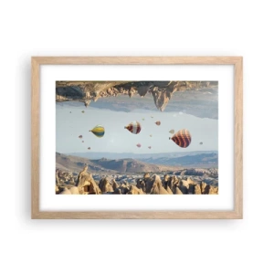 Poster in einem Rahmen aus heller Eiche - Hier ist alles möglich - 40x30 cm