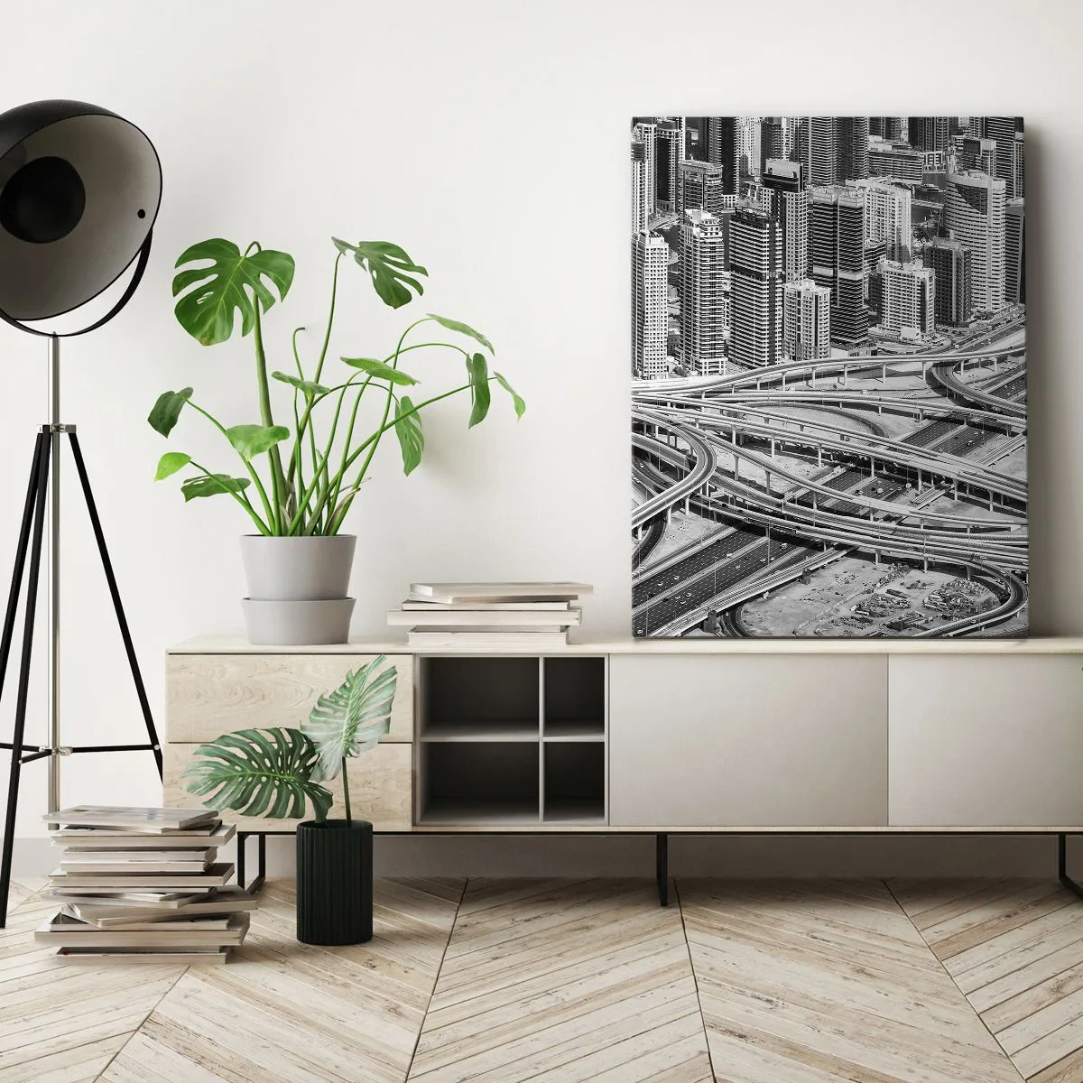 Bild auf Leinwand - Leinwandbild - Dubai - die unmögliche Stadt - 55x100 cm