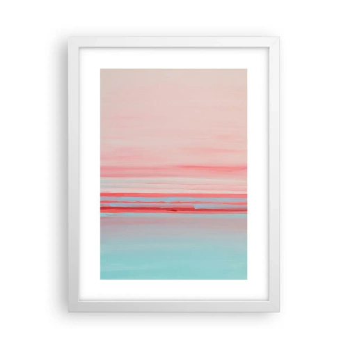 Poster in einem weißen Rahmen - Abstraktion im Morgengrauen - 30x40 cm