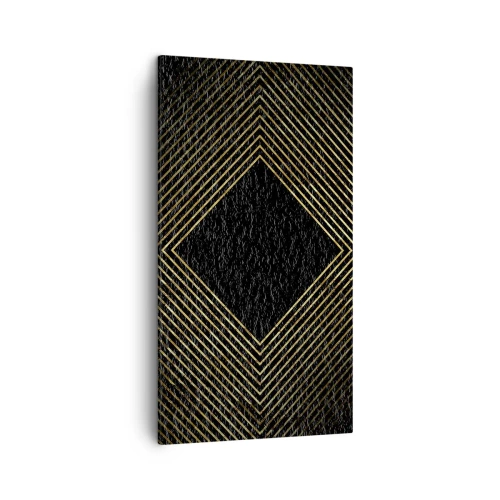 Bild auf Leinwand - Leinwandbild - Geometrie im glamourösen Stil - 45x80 cm