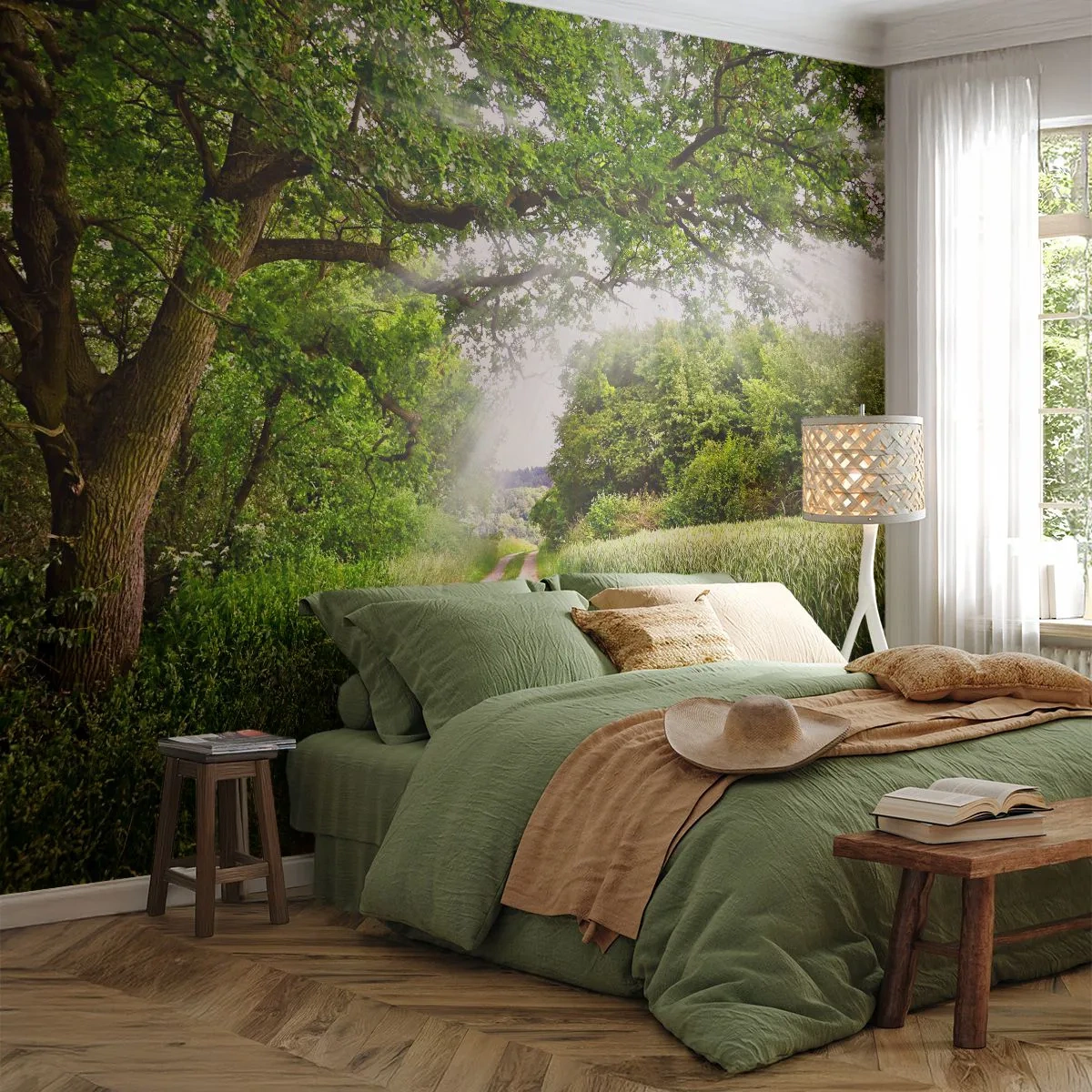 Maßgeschneiderte Fototapete Premium Sand - Et in Arcadia ego - Landschaft, Schotterstraße, Natur