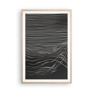 Poster in einem Rahmen aus heller Eiche - Rhythmus und Akzent - 61x91 cm