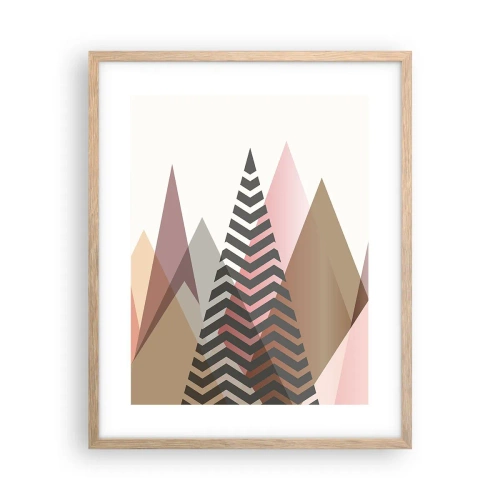 Poster in einem Rahmen aus heller Eiche - Pyramidale Aussicht - 40x50 cm