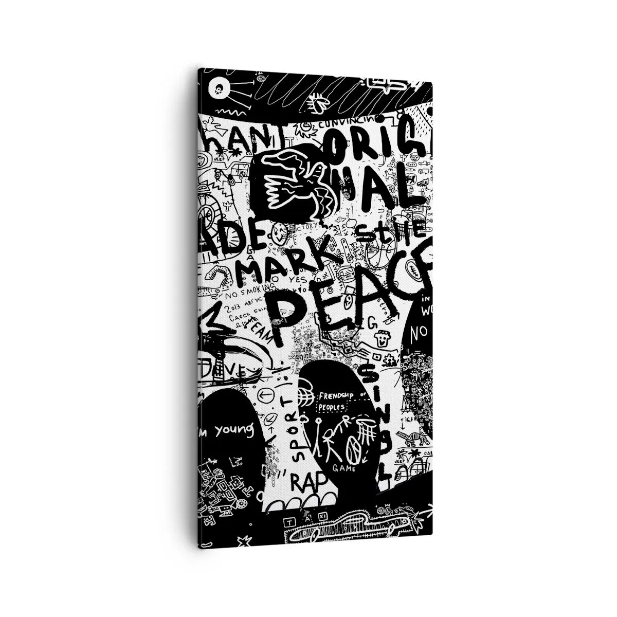 Bild auf Leinwand - Leinwandbild - Reiche Straßenwelt - 55x100 cm