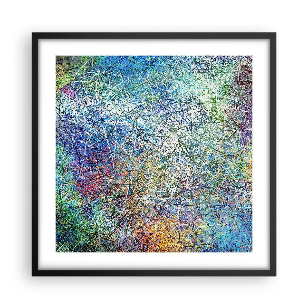 Poster in einem schwarzem Rahmen - Es ist nicht so einfach - 50x50 cm