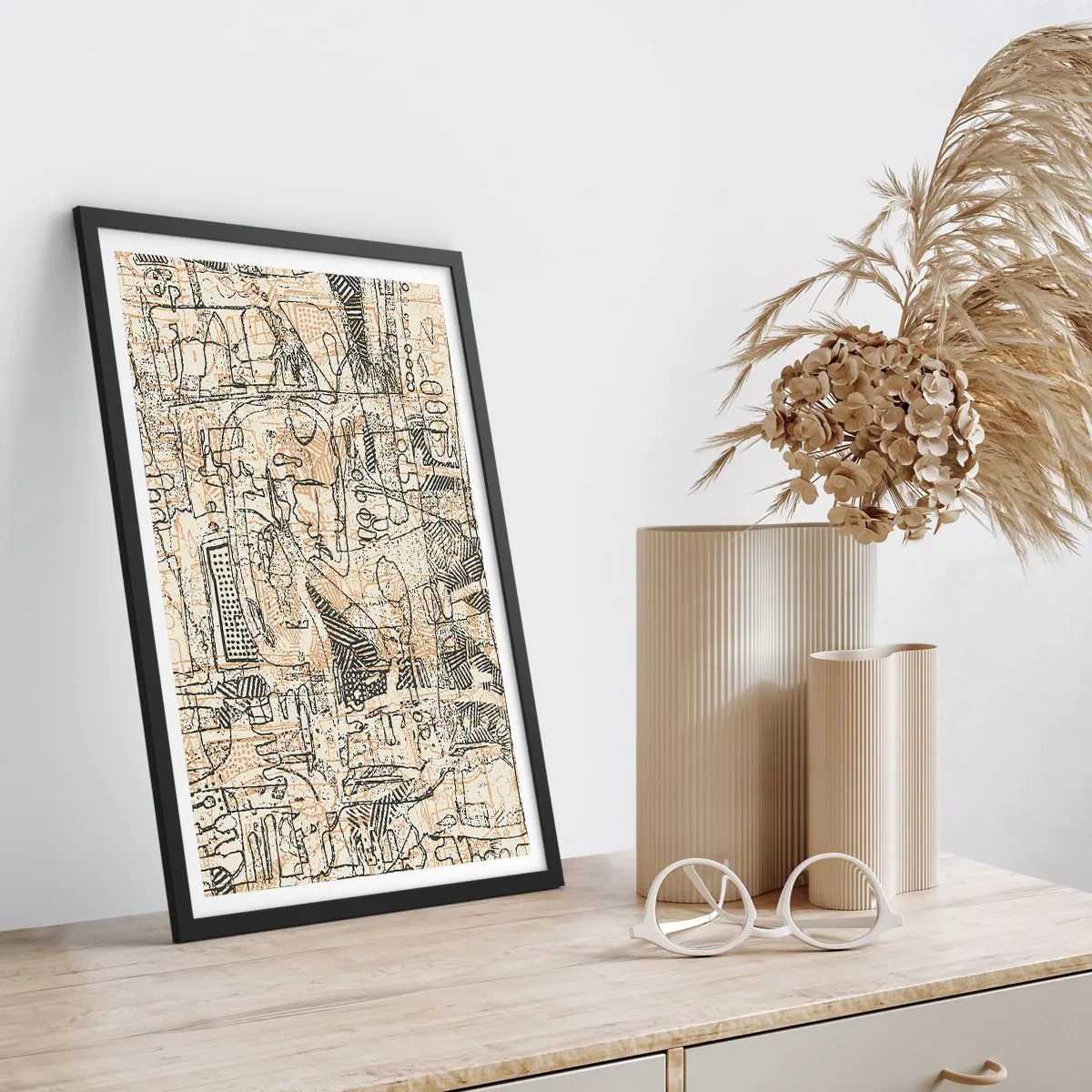 Poster in einem schwarzem Rahmen - Es wartet darauf, entschlüsselt zu werden - 30x40 cm