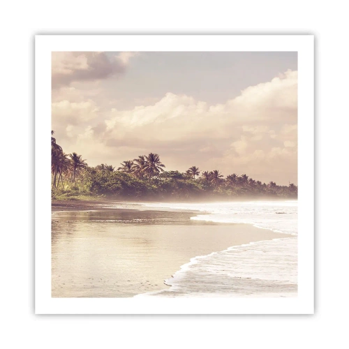 Poster - Die Liebkosung der Wellen - 60x60 cm