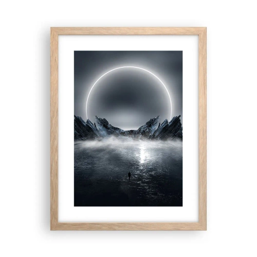 Poster in einem Rahmen aus heller Eiche - Ende der Geschichte - 30x40 cm