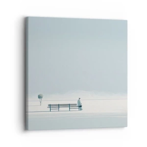 Bild auf Leinwand - Leinwandbild - Ja, ich warte. - 30x30 cm