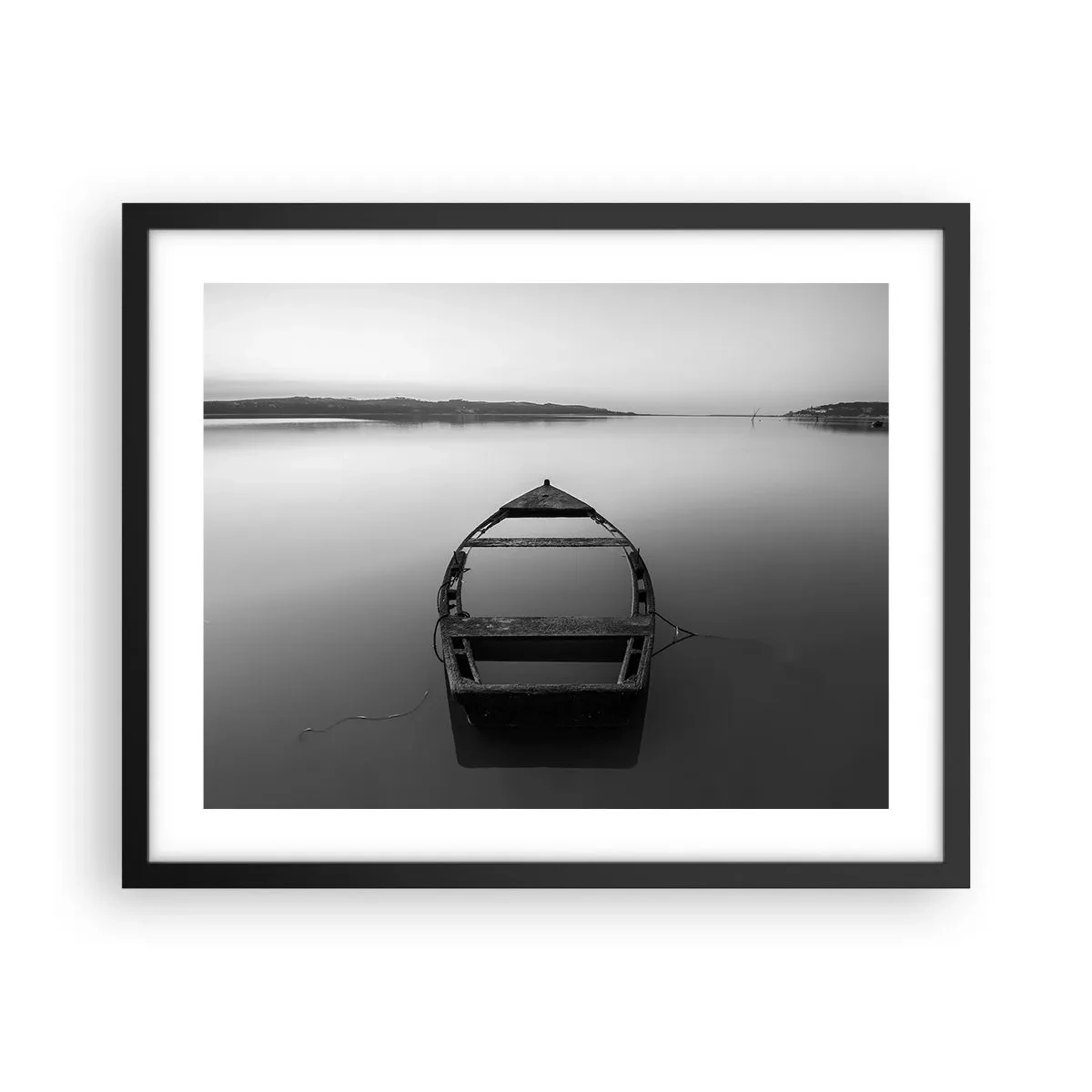 Poster in einem schwarzem Rahmen - Sehnsucht und Melancholie - 50x40 cm