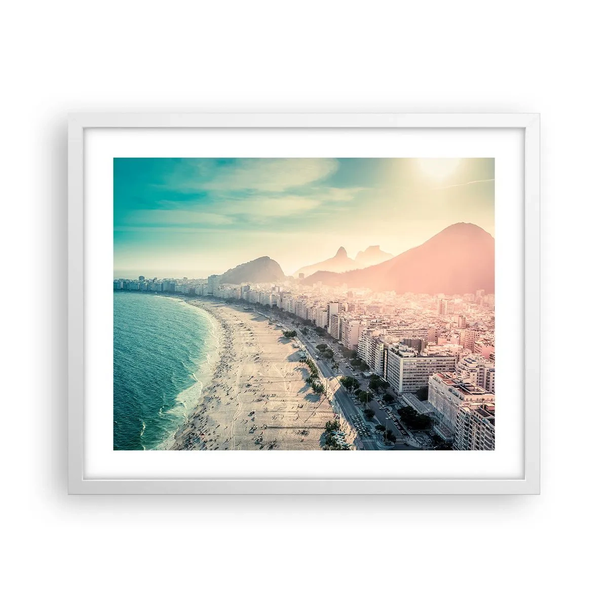 Poster in einem weißen Rahmen - Ewiger Urlaub in Rio - 50x40 cm