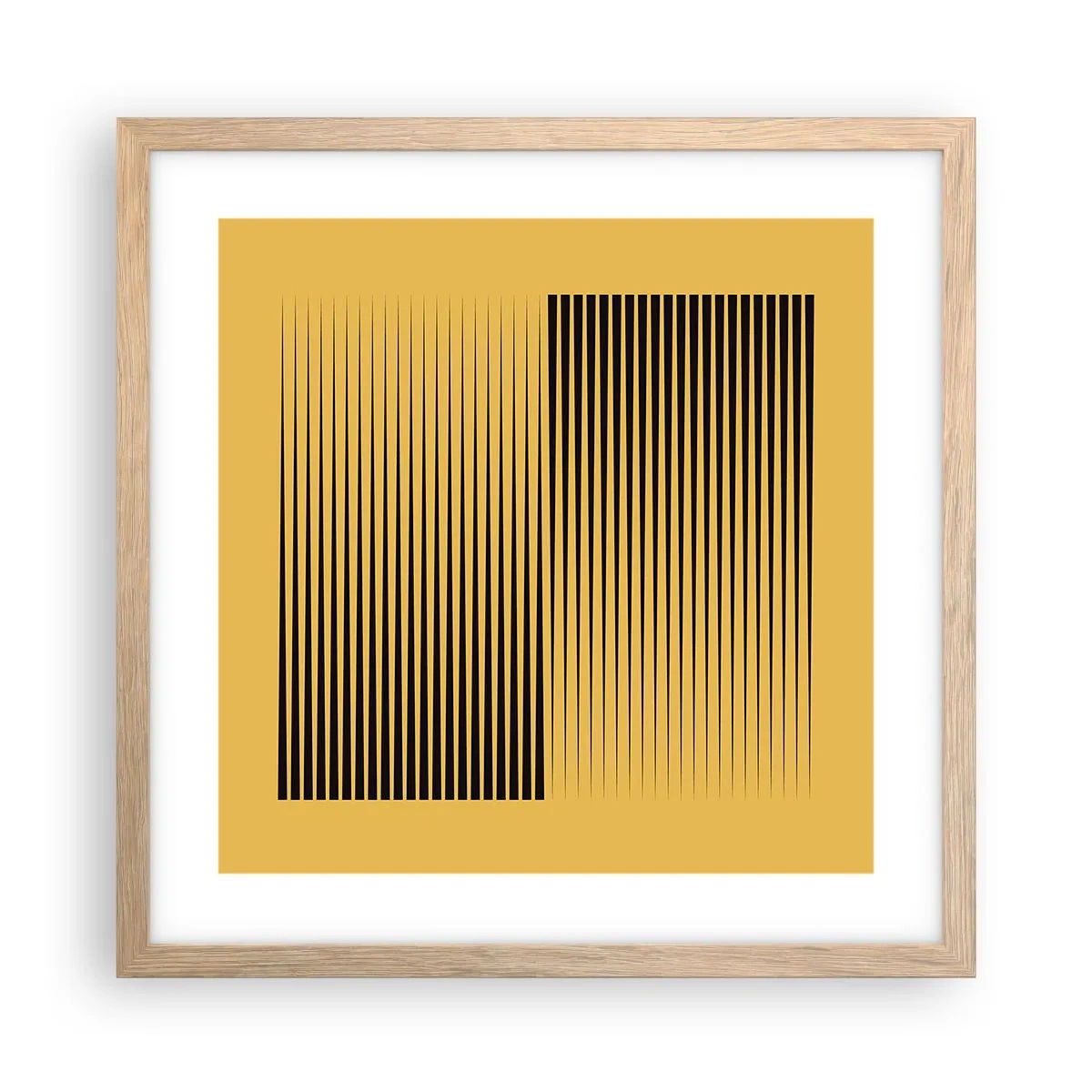 Poster in einem Rahmen aus heller Eiche - Quadratur der Gegensätze - 40x40 cm