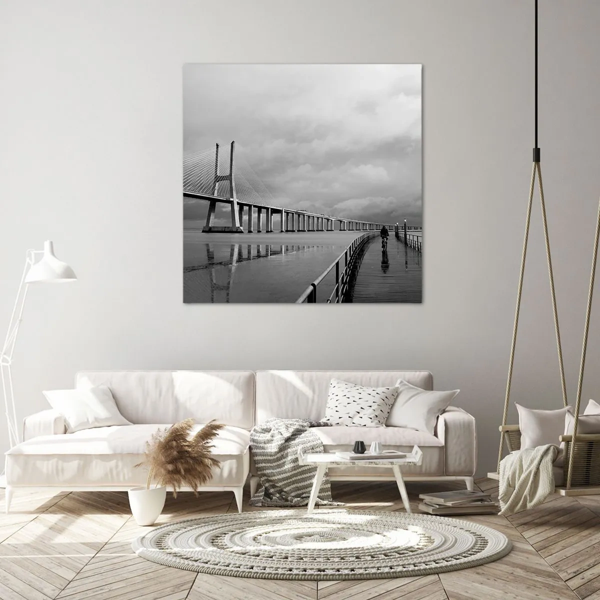 Bild auf Leinwand - Leinwandbild - Jedem das Verdiente - 70x70 cm