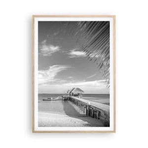 Poster in einem Rahmen aus heller Eiche - Erinnerung oder Traum? - 70x100 cm