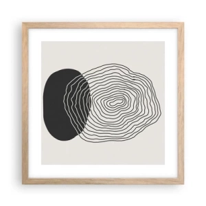 Poster in einem Rahmen aus heller Eiche - Dauer und Schwingung - 40x40 cm