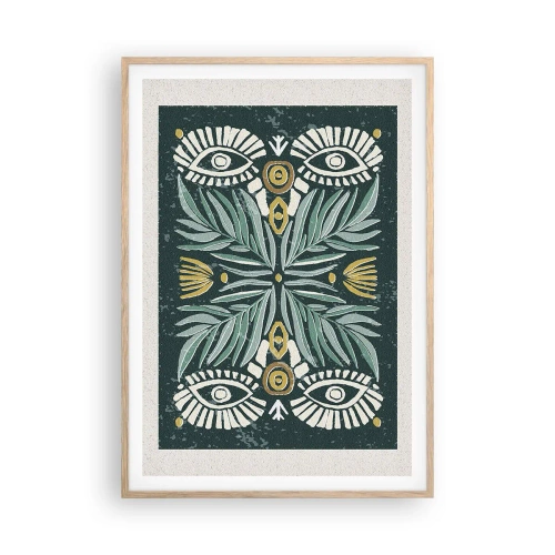 Poster in einem Rahmen aus heller Eiche - Wie ein Volksausschnitt - 70x100 cm