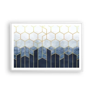 Poster in einem weißen Rahmen - Komposition im synkopischen Rhythmus - 91x61 cm