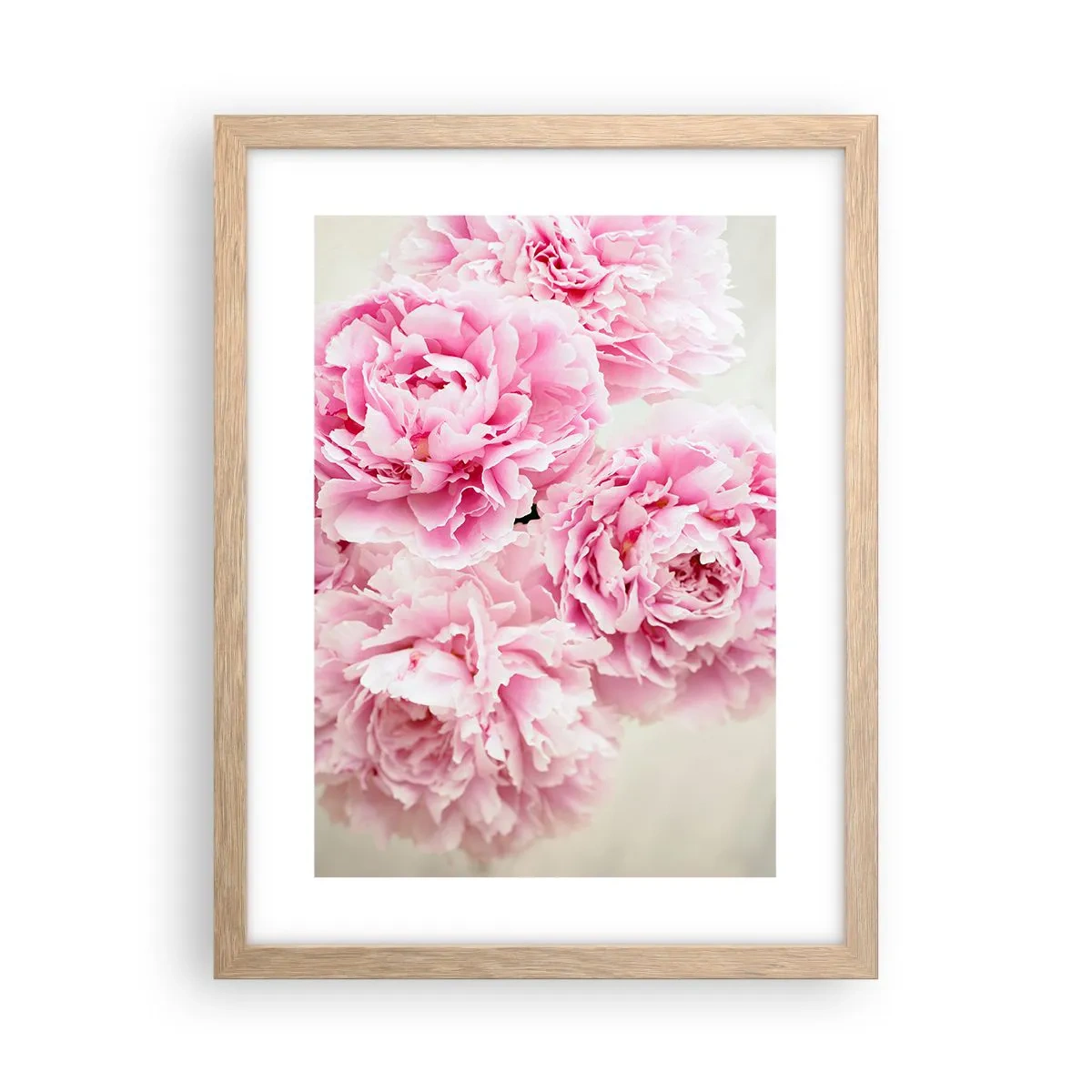 Poster in einem Rahmen aus heller Eiche - In rosa Glamour - 30x40 cm