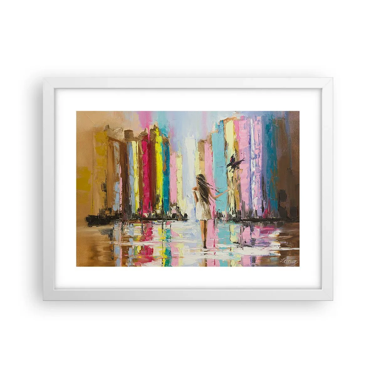 Poster in einem weißen Rahmen - Folge mir - 40x30 cm