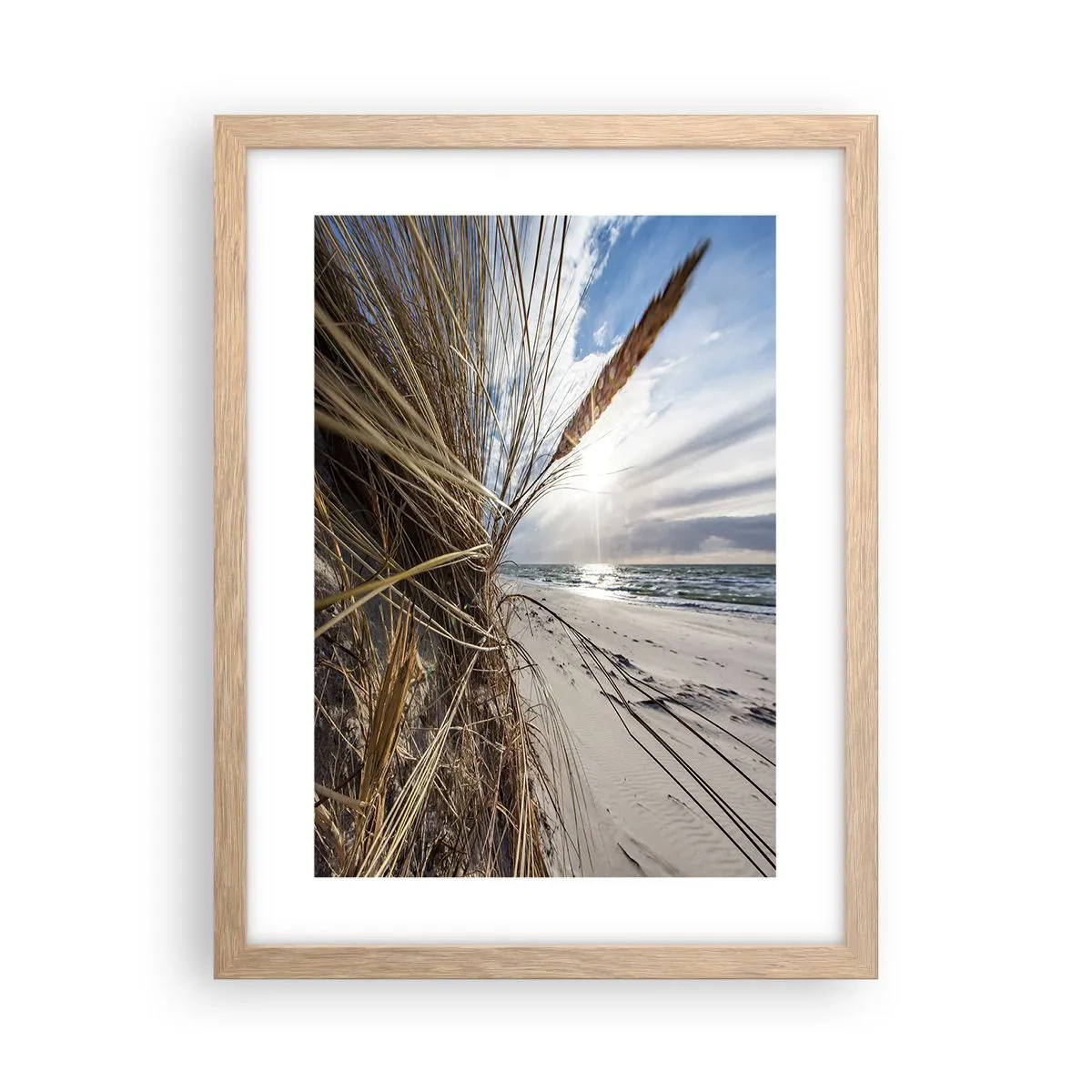 Poster in einem Rahmen aus heller Eiche - Ein Treffen der Elemente der Natur - 30x40 cm