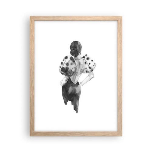 Poster in einem Rahmen aus heller Eiche - Sie ging direkt vorbei - 30x40 cm