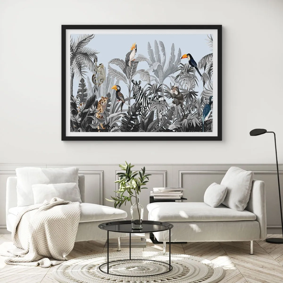 Poster in einem schwarzem Rahmen - Afrikanisches Märchen - 50x40 cm