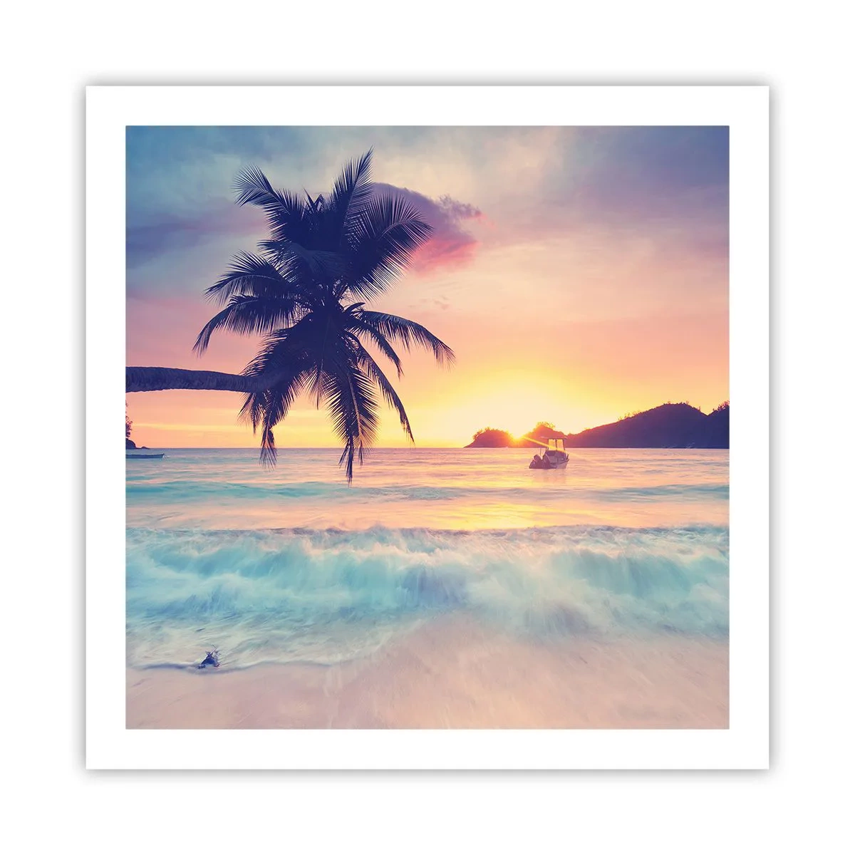 Poster - Ein Abend in der Bucht - 60x60 cm