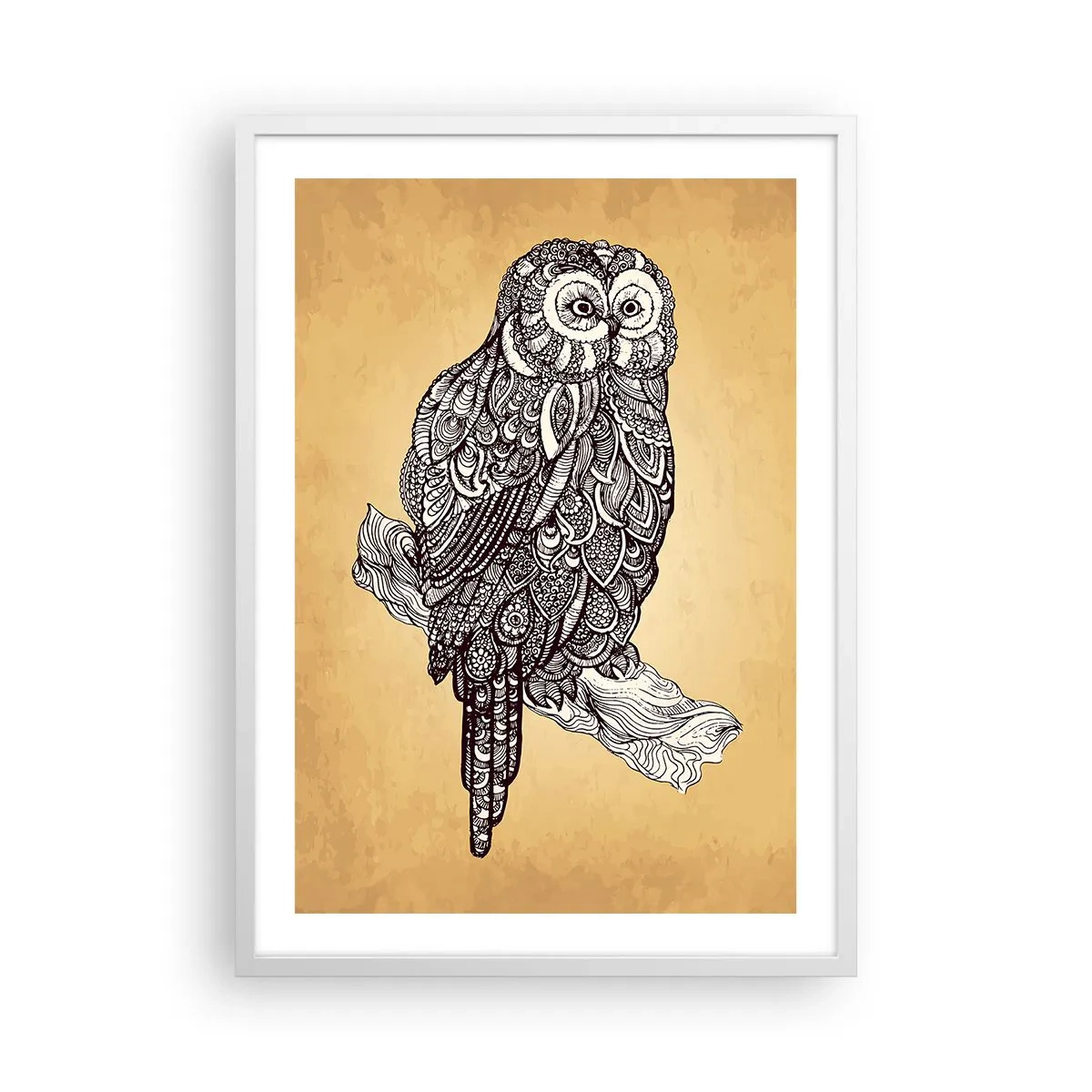 Poster in einem weißen Rahmen - Kunstvolle Ornamente der Weisheit - 50x70 cm