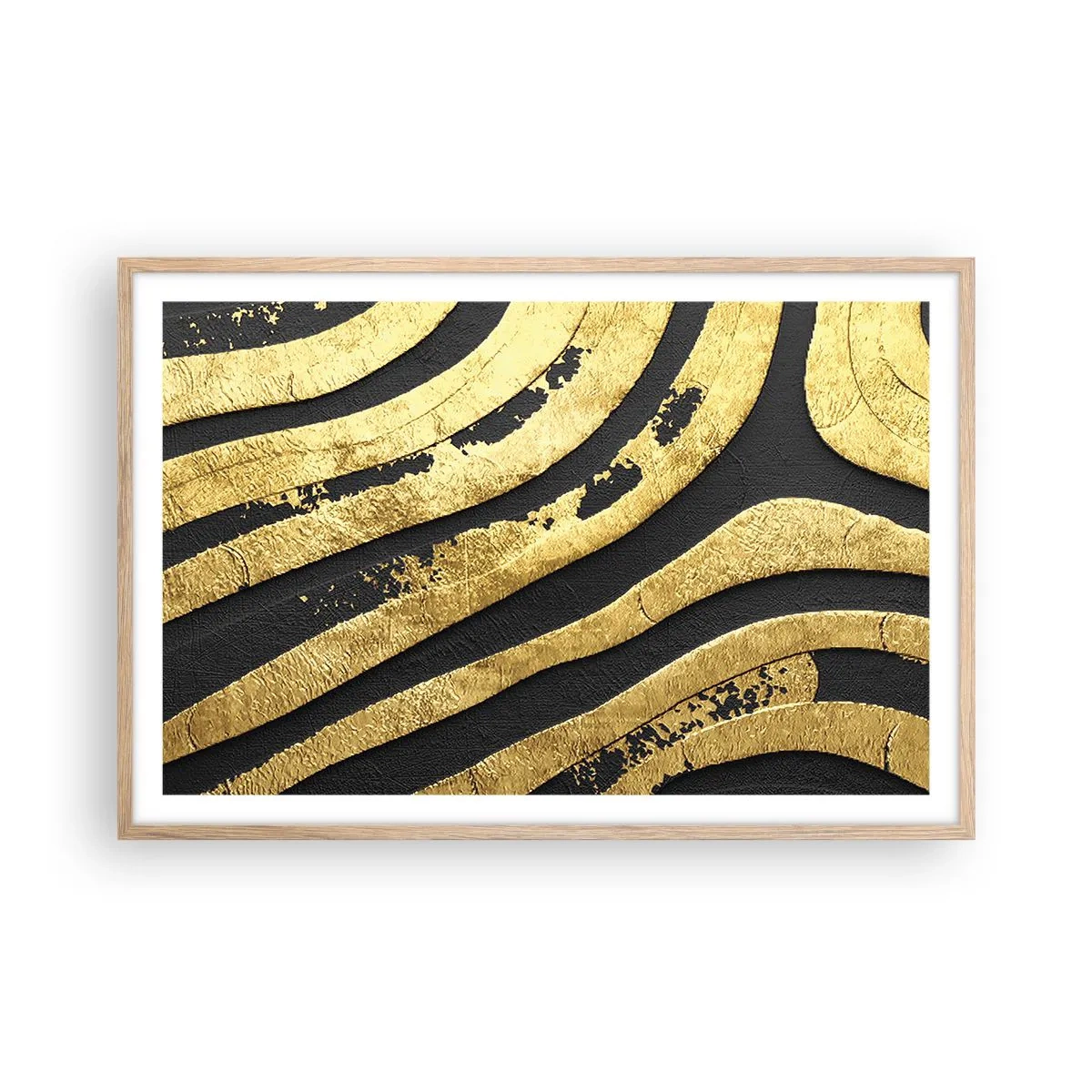 Poster in einem Rahmen aus heller Eiche - Alles fließt - 91x61 cm